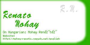 renato mohay business card